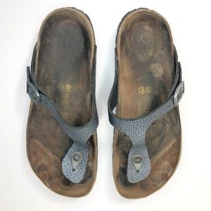 Birkenstock Gizeh dark grey sz 10 (40) some wear